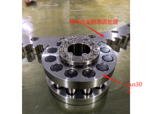 RGD齒圈齒輪是全SUS304不銹鋼材質(zhì)還是其他材質(zhì)？特殊合金鋼表面處理會(huì)生銹嗎？硬度多少？
